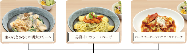 選べる3種のパスタランチセット